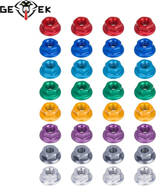 MALOM RC Aluminium M4 Flansch-Sicherungsmutter, farbig eloxiert, 4-8 Stück - Bild 1