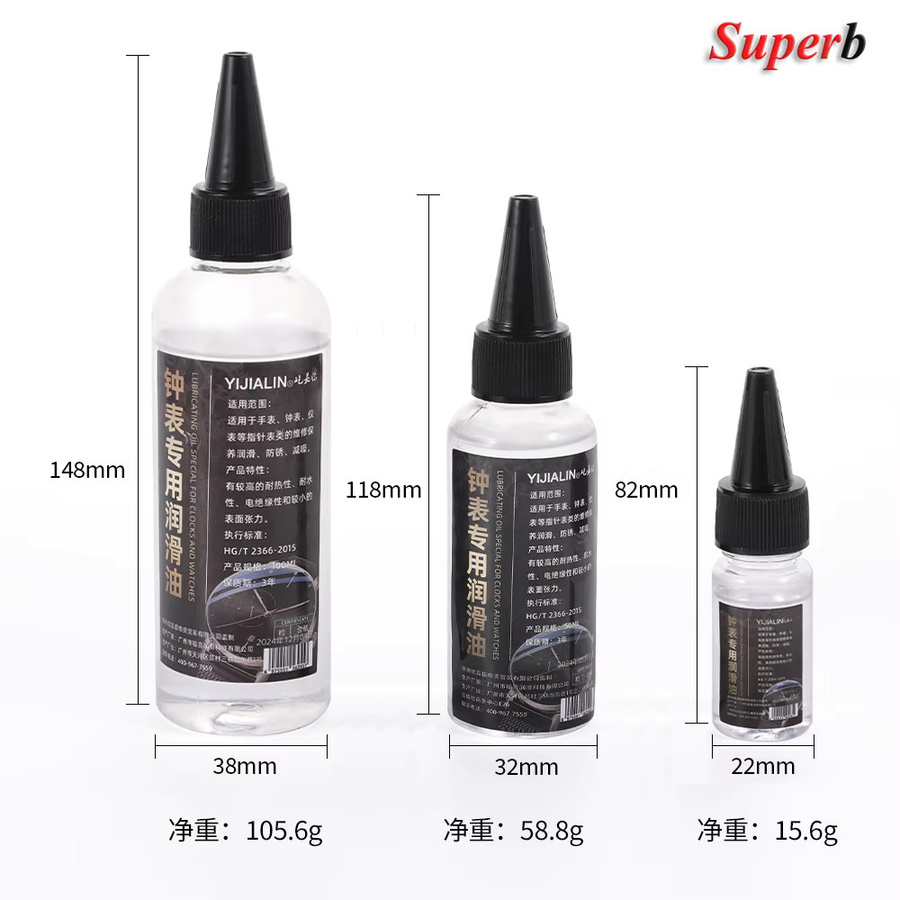 Schmieröl für Uhren, synthetisch, 100/50/10 ml, Unisex - Bild 2