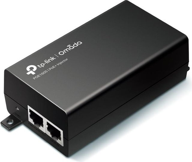 TP-Link TL-POE160S V2 Gigabit Power Injector in Schwarz mit 30 Watt und Ethernet/LAN Anschluss - Bild 1