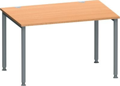 Schäfer Shop Genius Schreibtisch MODENA FLEX mit 4-Fuß-Rundrohr, Buche/Anthrazit, B: 120 cm, T: 80 cm - Bild 1