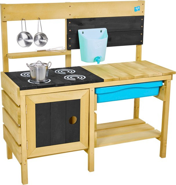 TP Toys Holz Matschküche Deluxe mit Zubehör in Natur und Beige, B/H/T: 136 x 96 x 40 cm - Bild 1