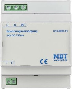 MDT technologies Spannungsversorgung 4TE REG, 750mA, 24VDC SELV STV-0024.01 in Weiß - Bild 1
