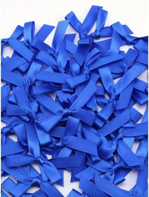 SZwatch Schleifenband Blau, 50 Stück, Breite: 4 cm - Bild 1