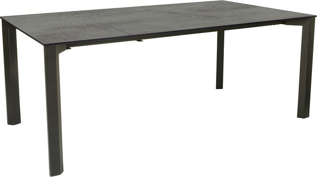 Stern Ausziehtisch Penta Aluminium in Anthrazit mit Silverstar Zement Tischplatte und Nivelliersystem B: 160 cm, B/T/H: 160 x 100 x 75 cm, erweiterbar auf 210 cm - Bild 1