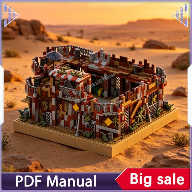 Wüsten-Überlebens-MOC-Bausteine, Postapokalyptische Überlebensszenen, DIY-Montage-Spielzeug - Bild 1
