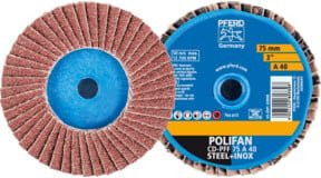 PFERD TOOLS COMBIDISC Korund Mini-POLIFAN CD Schleifscheibe Ø 75 mm A40 für universelle Anwendungen - Bild 1