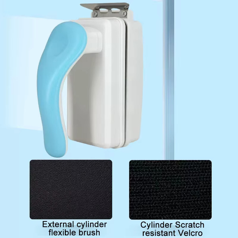TUNFAN Aquarium Magnetbürste mit Klinge in Weiß, Doppelseitiger Glas-Algenentferner und starker Magnet zur Aquarienreinigung - Bild 2