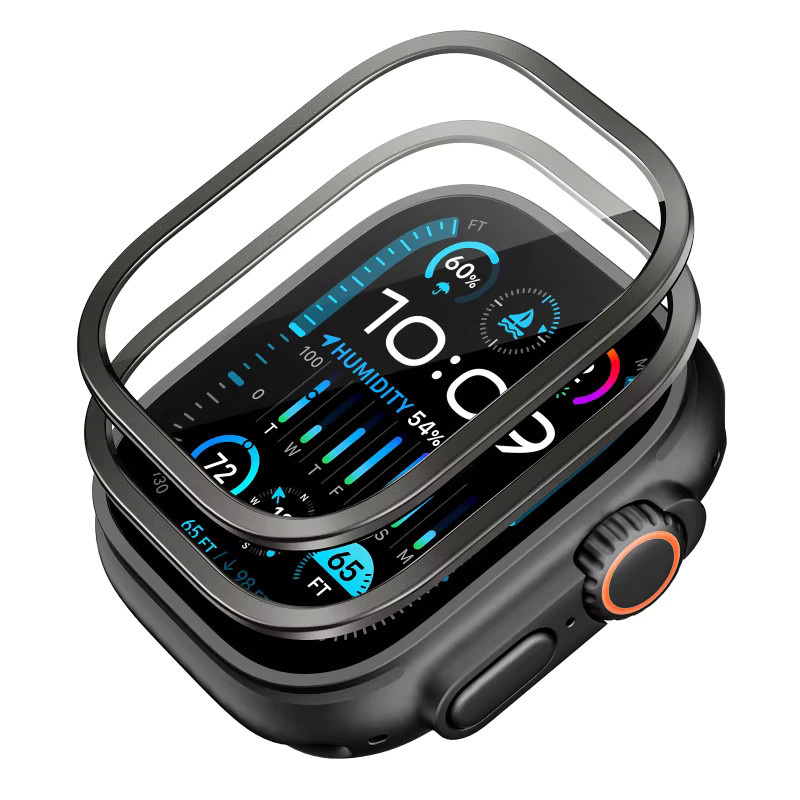 Screen Protector für Apple Watch Ultra 2-3, 49mm, Schwarz, 2 Stück - Bild 5