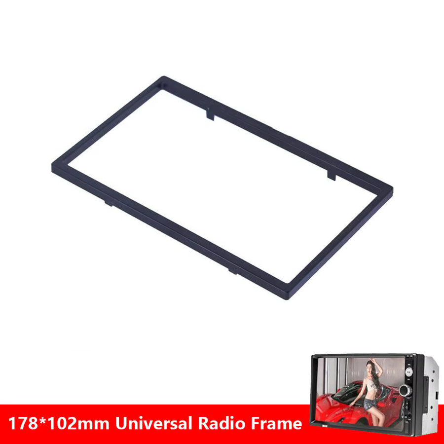 NIGHTKIST Universal 2Din Radio Rahmen für 7 Zoll große Bildschirme, Surround Panel für Auto Audio Dashboard, Schwarz - Bild 2