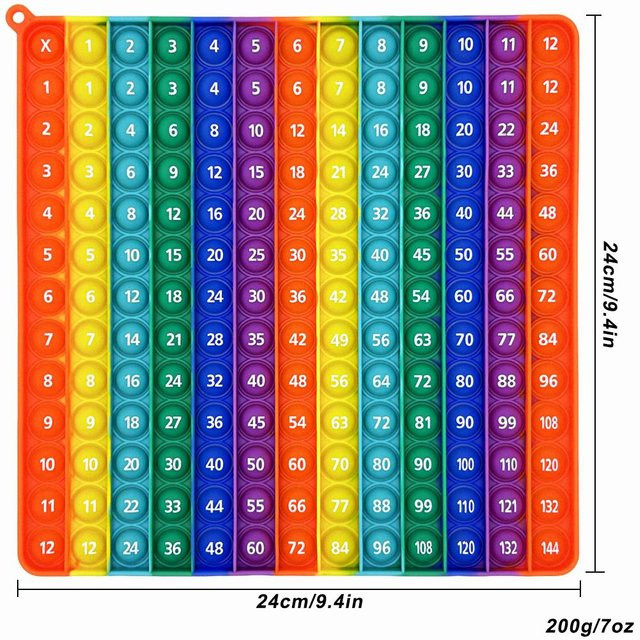 Kidsly 12x12 Multiplikationsspiel, Lernspielzeug, Push - Bild 1