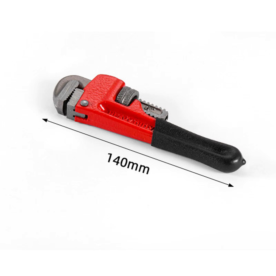 PINTUDY Hochleistungs-Rohrzange 6 Zoll aus Chrom-Vanadium mit schwimmendem Haken und I-Beam-Griff in Rot - Bild 3