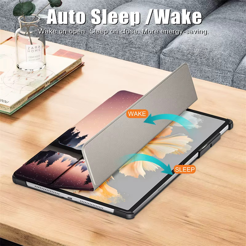 Lederhülle mit Smart Stand Funktion für Lenovo Yoga Tab Plus 12,7 in Blau - Bild 3