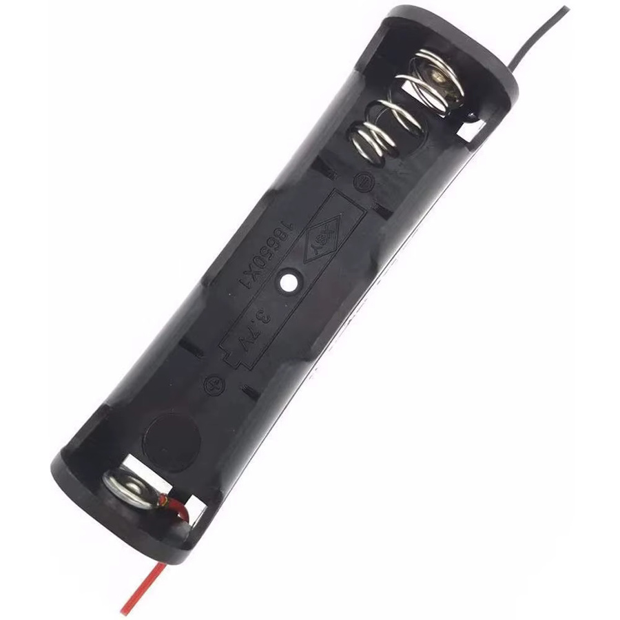VORILYNEX 10er Set 18650 Batteriegehäuse in Schwarz mit Anschlusskabel für 3,6 V-4,2 V Powerbank - Bild 2