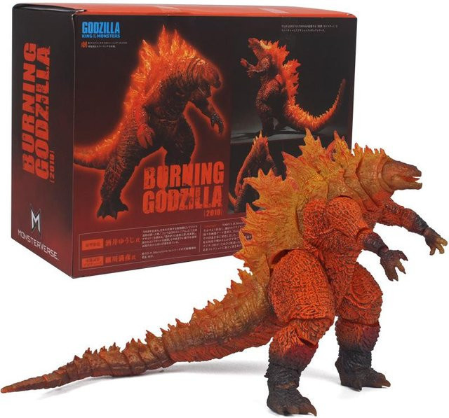 PASSY Godzilla vs Kong Godzilla Actionfigur, mit Atomatem-Effekt Zubehör, Blau, Rot - Bild 1