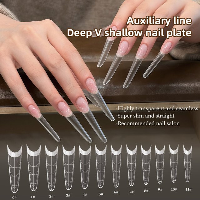KANIU Künstliche Nagelspitzen, Transparent, Glänzend - Bild 1