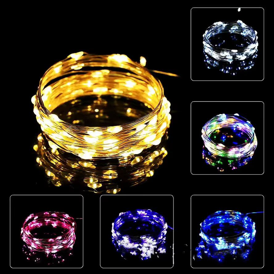 Wasserdichte USB LED Lichterkette aus Kupferdraht in Weiß für Weihnachten und Hochzeiten, 30m - Bild 2