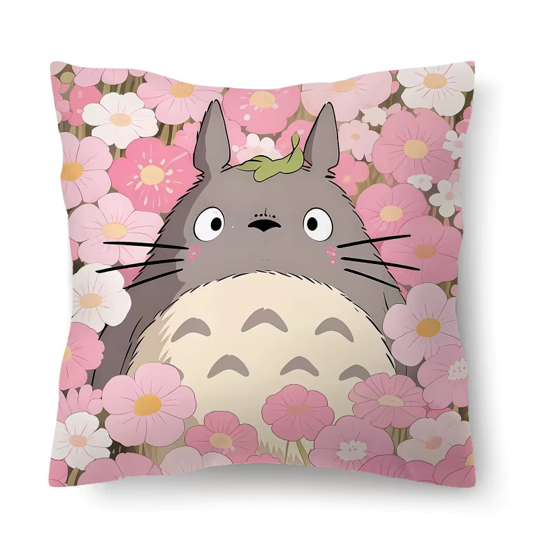 Bandai Totoro Kissenbezug Pink mit Miyazaki Anime Cartoon Motiv - Bild 2