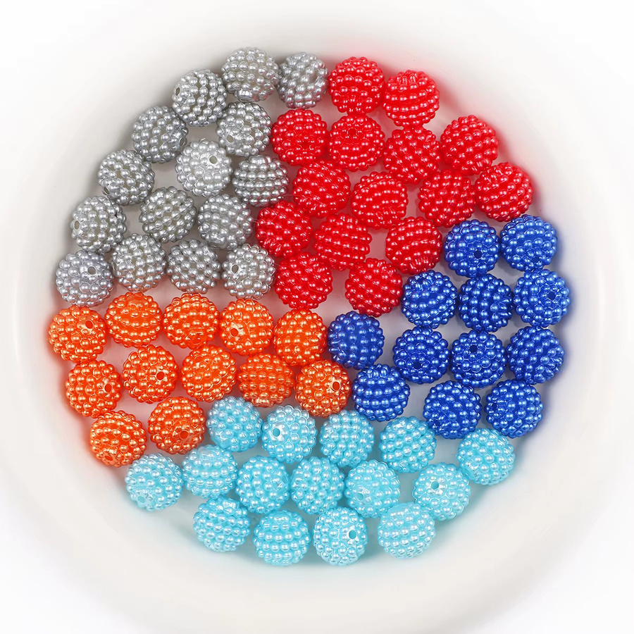 JHNBY Spacer Perlen, Acryl, Bayberry, Imitation Perle, 10mm, 12mm - Bild 2