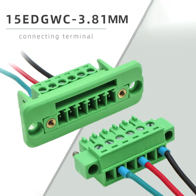 JCD Steckbare Terminal Block Stecker JM15EDGKM in Grün mit 3,81mm Pitch - Bild 1