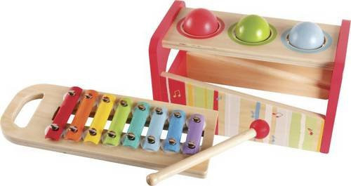 SpielMaus SMH Musik- und Hammerspiel aus Holz in Bunt/Mehrfarbig für Kinder ab 3 Jahren - Bild 1