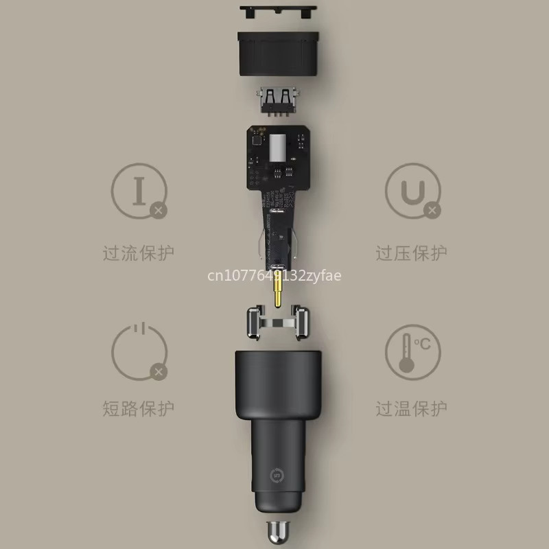 Xiaomi 100W Auto-Ladegerät mit Dual USB-A und USB-C Schnellladung in Schwarz - Bild 5