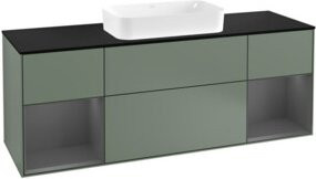 V&B Finion Waschtischunterschrank mit Wandbeleuchtung, Breite: 160 cm, Tiefe: 50,1 cm, Höhe: 50,1 cm, lackiert in Platin matt - Bild 1