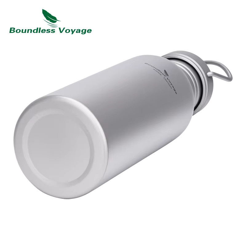 Boundless Voyage Titan-Wasserflasche aus Edelstahl mit breiter Öffnung, Farbe: Silber, 750 ml - Bild 2