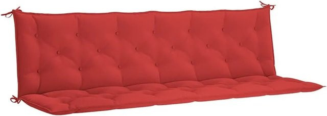 vidaXL Gartenbank-Auflage aus Oxford-Gewebe in Rot, wasserabweisend und atmungsaktiv, B/T: 200 x 50 cm, H: 7 cm - Bild 1
