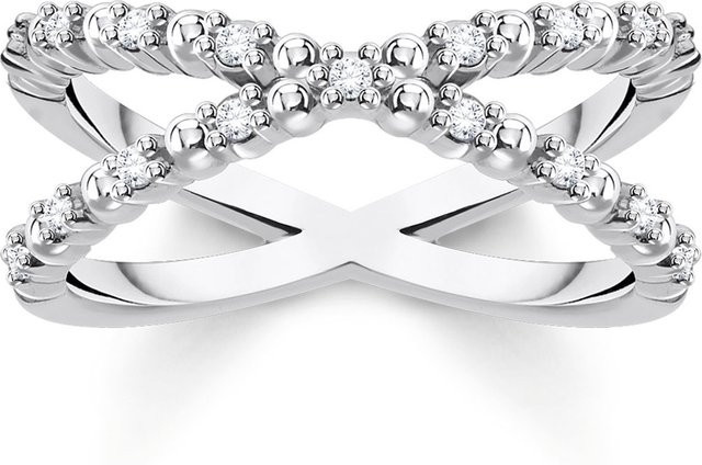 Thomas Sabo Ring, 925 Silber, Zirkonia, Damen, Ringgröße 56 - Bild 1