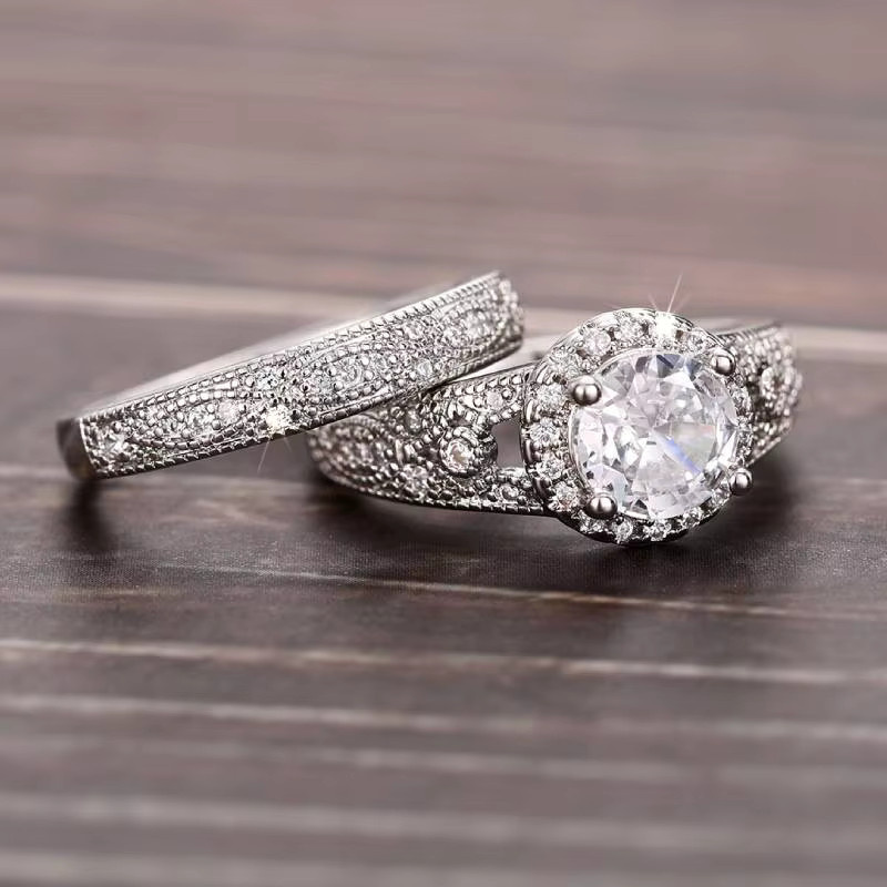 Huitan Ring-Set, Silber, Zirkonia, Damen - Bild 2