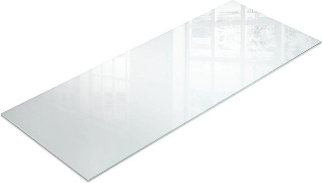 Tulup Tischplatte aus Milchglas für rechteckige Gartentische, mattiert, Weiß, B/T: 125 x 50 cm - Bild 1