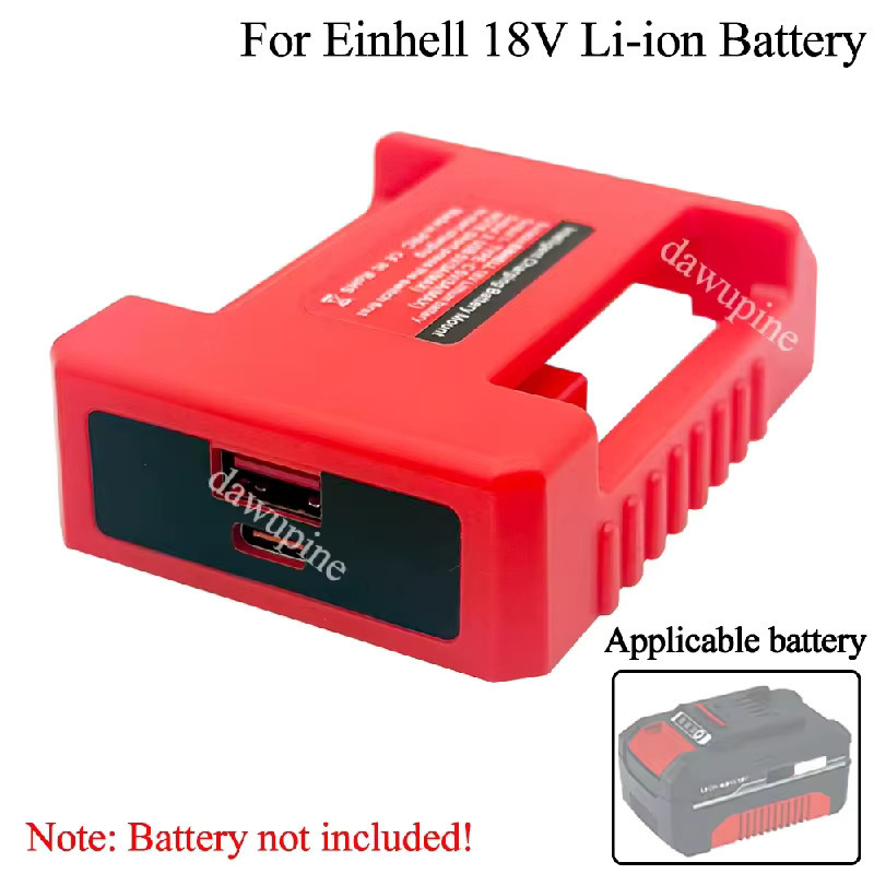 USB Typ C Power Bank für Milwaukee 18V Lithium-Batterien, kompatibel mit Makita, DeWalt und Einhell, zum schnellen Laden von Laptops und Handys - Bild 2