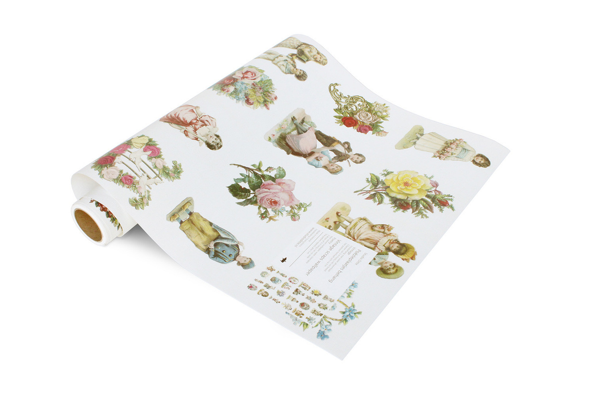 Studio Ditte Wallpaper Vintage Scraps mit floralem und botanischem Muster in Multicolour, Vlies Tapete, matt - Bild 2