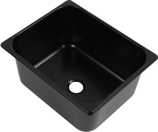 KaiSai Edelstahl Spüle Schwarz für Wohnmobil und Wohnwagen, Quadratisches Waschbecken aus 304 Edelstahl mit 40mm Ablauf, B/T/H: 32,0 x 26,0 x 15,0 cm - Bild 1