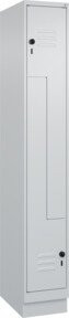 C+P Z-Spind Classic PLUS mit Sockel, 2 Fächer, Grau, H x B x T: 195 x 30 x 50 cm - Bild 1