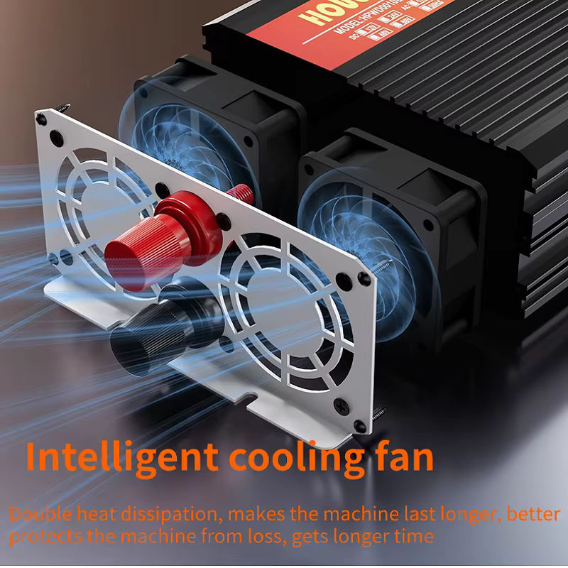 HOULI Reiner Sinus-Wechselrichter 12V/24V DC zu 220V AC Frequenzumrichter 50Hz für Auto und Spannungstransformation - Bild 5