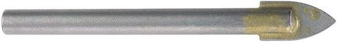 Wolfcraft Glas- und Fliesenbohrer mit Carbide-Spitze, Farbe: Silber, Durchmesser: 10 mm, Gesamtlänge: 100 mm - Bild 1