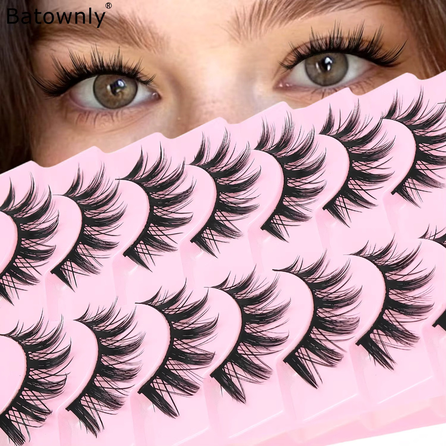 Batownly Künstliche Wimpern, 8 Paar, Black, Unisex - Bild 2