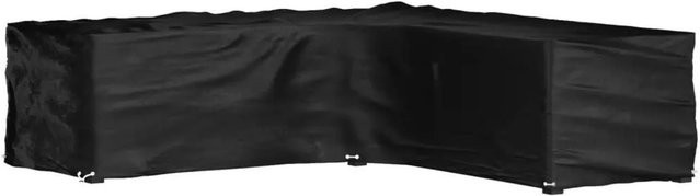 vidaXL Gartenmöbel-Abdeckung in L-Form mit 16 Ösen, Farbe: Schwarz, B/T/H: 285 x 285 x 70 cm - Bild 1