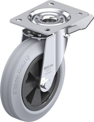 Blickle Lenkrolle 665042 LE-VPP 180G-ST-SG mit Feststeller, Rad-Durchmesser: 18 cm, Tragfähigkeit: 170 kg, Farbe: Grau/Schwarz - Bild 1