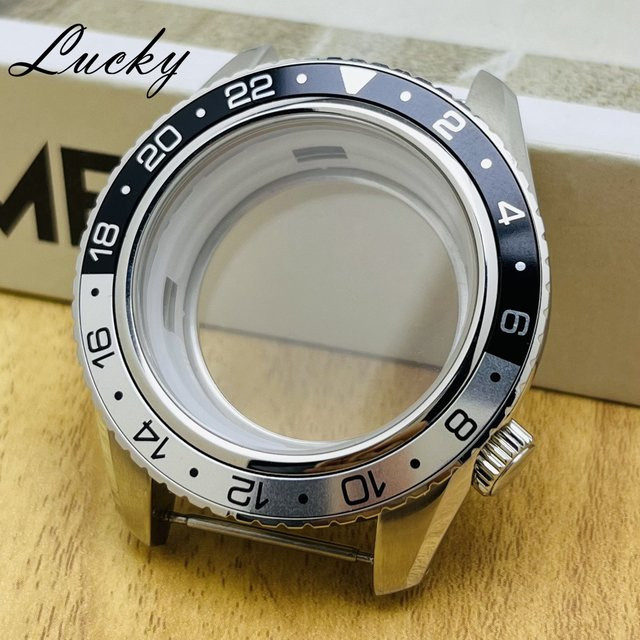 MUZHI Uhrengehäuse Edelstahl, 44 mm, Silber, Unisex - Bild 1