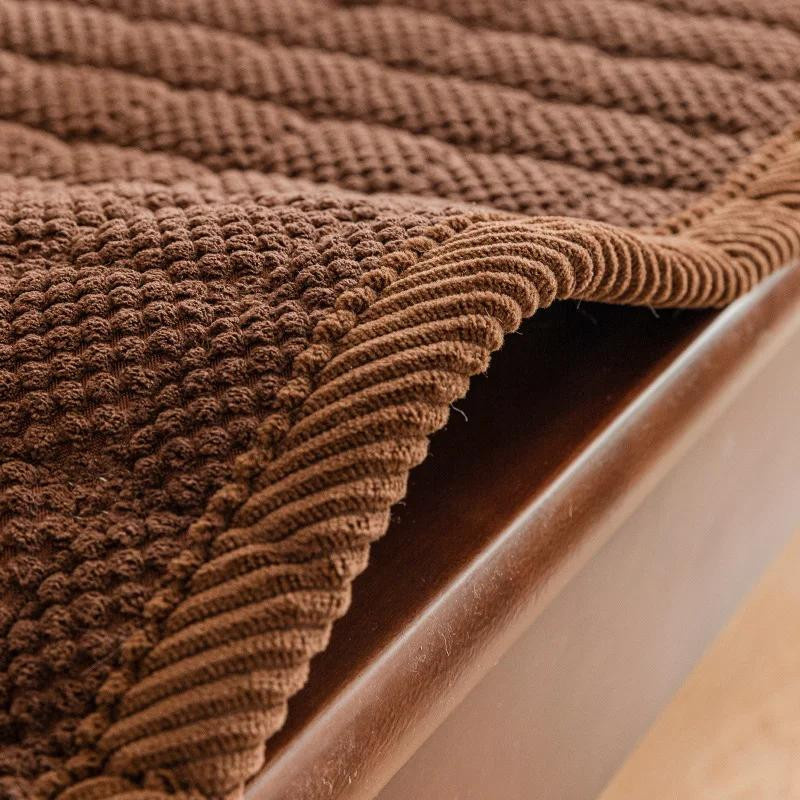 Yiran Furniture Sofakissenbezug aus Cord und Plüsch, rutschfest und waschbar, B/H: 50 x 50 cm - Bild 1