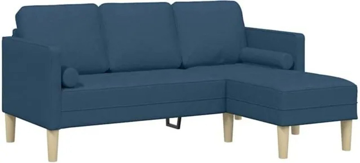 Sofa Set vidaXL in Blau aus Stoff im modernen skandinavischen Design, B/T/H: 173 x 131 x 67 cm - Bild 1