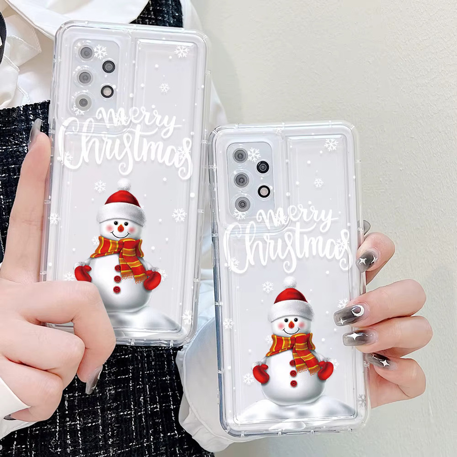 Transparente Handyhülle mit Weihnachtsbaum-Design für Samsung Galaxy S25 5G S24 Ultra S23 FE S22 S21 S20 FE A73 5G A71 aus TPU - Bild 1