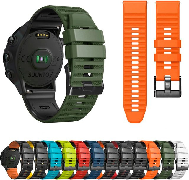 QCTOG Uhrenarmband Silikon, 24 mm, Unisex, Bunt - Bild 1