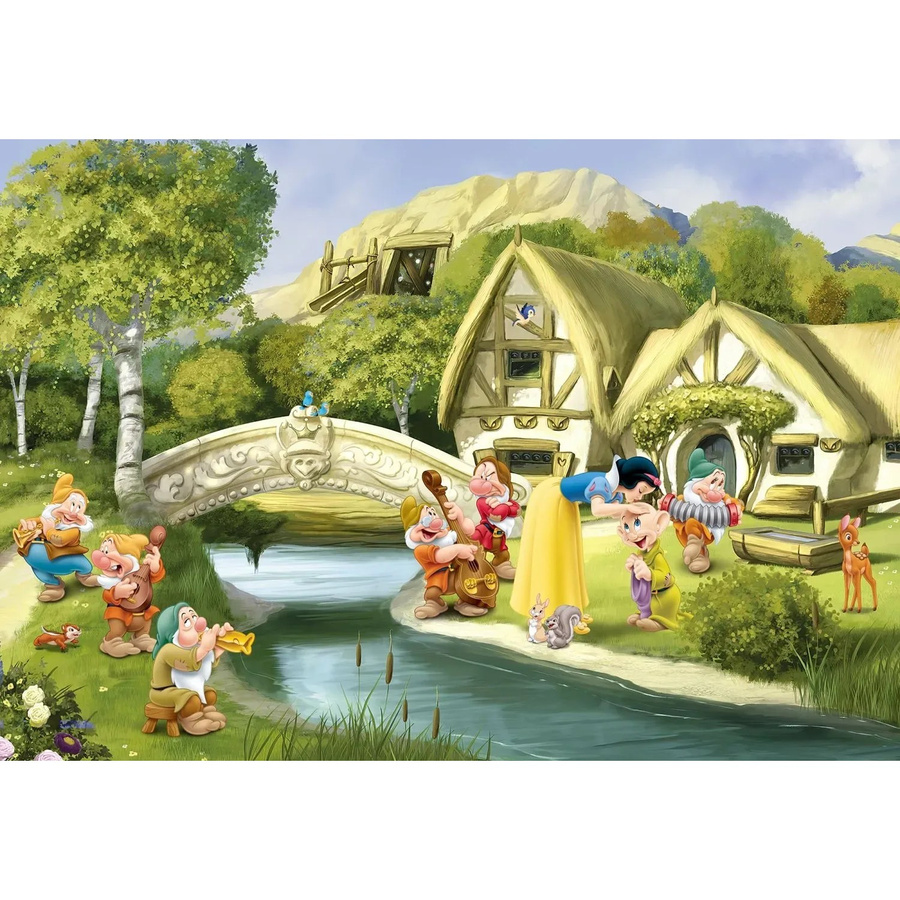 Disney Fototapete Schneewittchen in Grün und Weiß, B: 368 cm, H: 254 cm - Bild 2