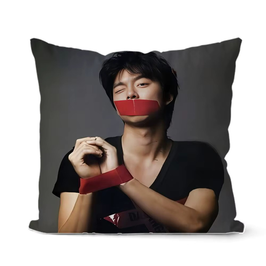 G-gong Yoo Kissenbezug aus weichem Plüsch mit verstecktem Reißverschluss, quadratisch, Weiß und Schwarz, B/T/H: 30 x 30 x 30 cm - Bild 5