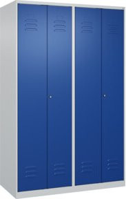 C+P PSA Doppel-Spind Classic PLUS mit 4 Abteilen, Stahlkonstruktion, Zylinderschloss, H x B x T: 185 x 120 x 50 cm - Bild 1