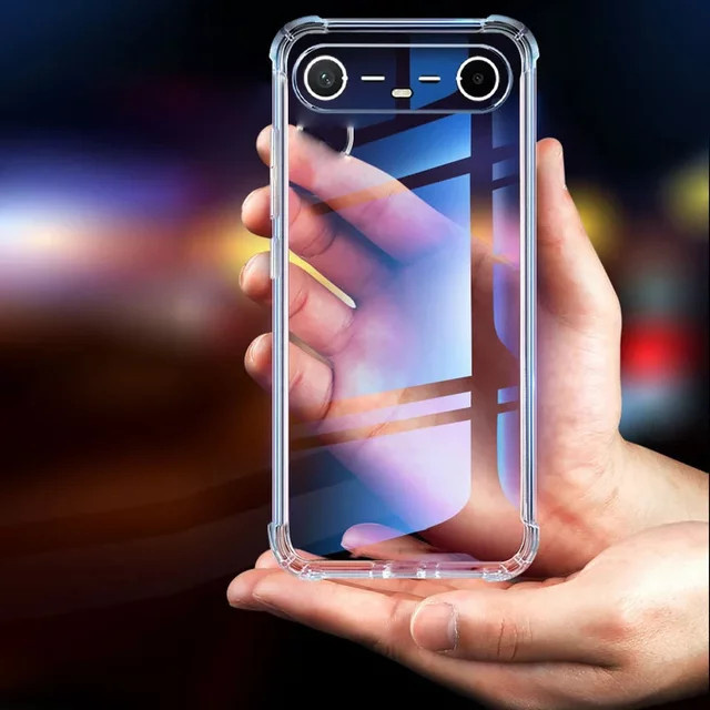Stoßfeste und rutschfeste TPU-Schutzhülle für Tecno Pova Slim KM9 und Spark SLIM KM7k in Transparent - Bild 1