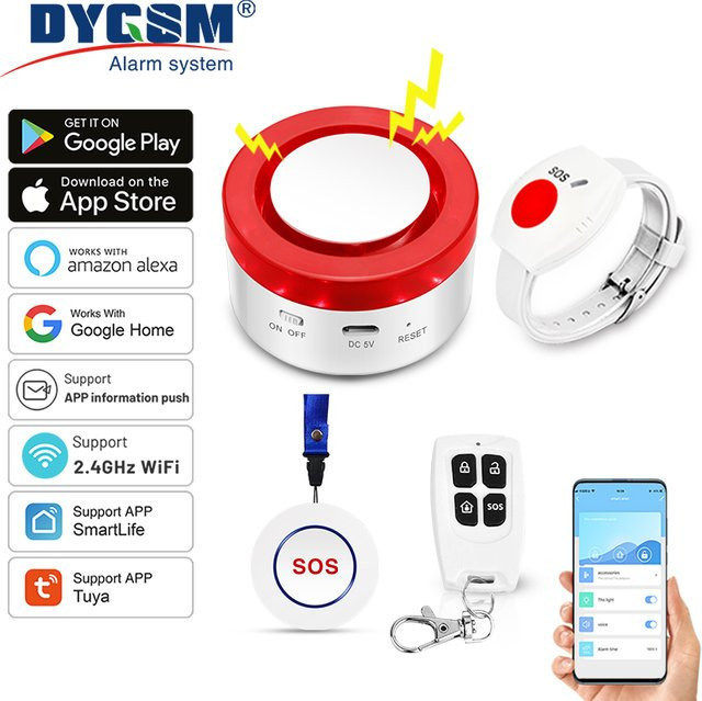 Tuya WiFi Notfallknopf für Senioren mit SOS Sturzalarm und App-Benachrichtigung - Bild 1